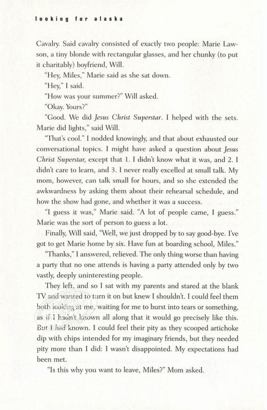 预售 【中商原版】寻找阿拉斯加 英文原版 Looking for Alaska John Green 青少年小说普利策奖作品 商品图4