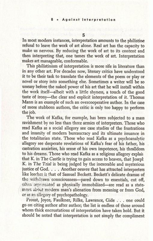 【中商原版】反对阐释 英文原版 Against Interpretation and Other Essays 苏珊·桑塔格 Susan Sontag 文化批评 商品图6