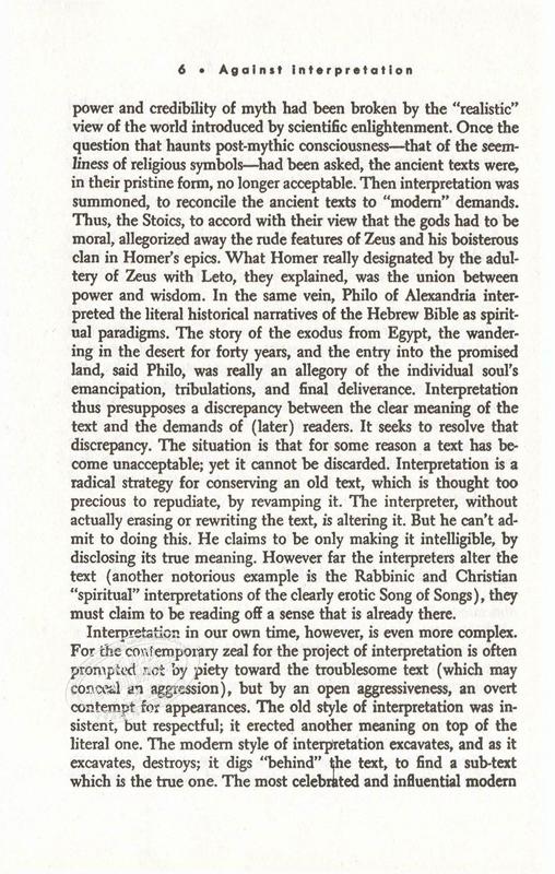 【中商原版】反对阐释 英文原版 Against Interpretation and Other Essays 苏珊·桑塔格 Susan Sontag 文化批评 商品图5