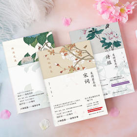 《许渊冲：美得窒息的中英双语诗画集》3册，唯美古典国学必读经典、难字注音，古风插画，带你读懂中国之美