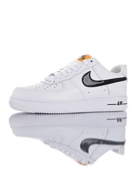 耐克Nike Air Force 1 '07 Lv8 官方新色1982限定 原模具开发打造 采用头层荔枝纹皮革鞋面 内置全掌air sole气垫 空军一号低帮板鞋 皮革白黑黄