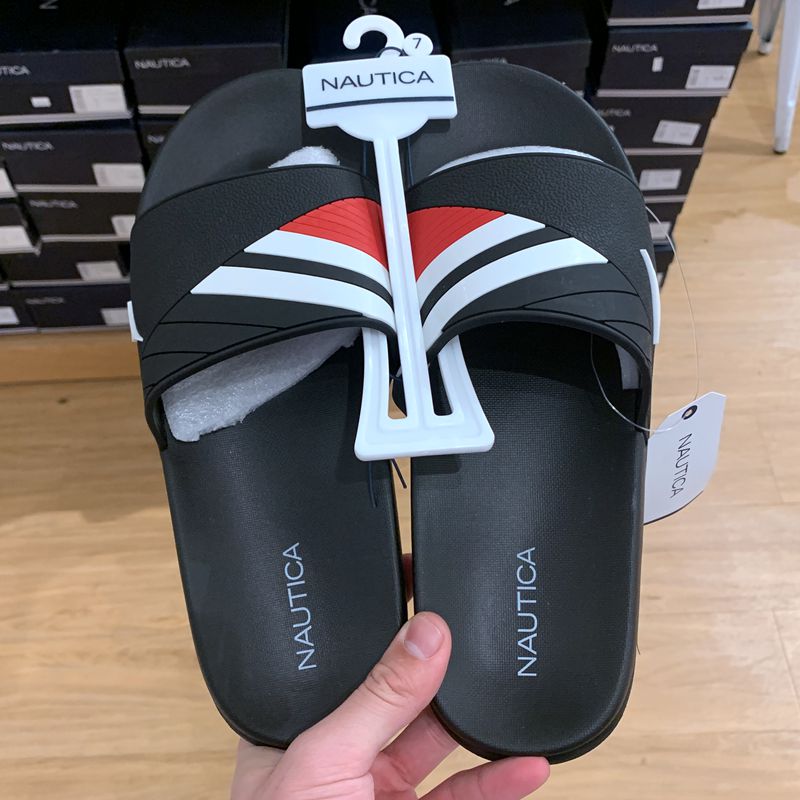 纽约大宝 nautica/诺帝卡 春夏新款男士简约轻便舒适休闲平底拖鞋