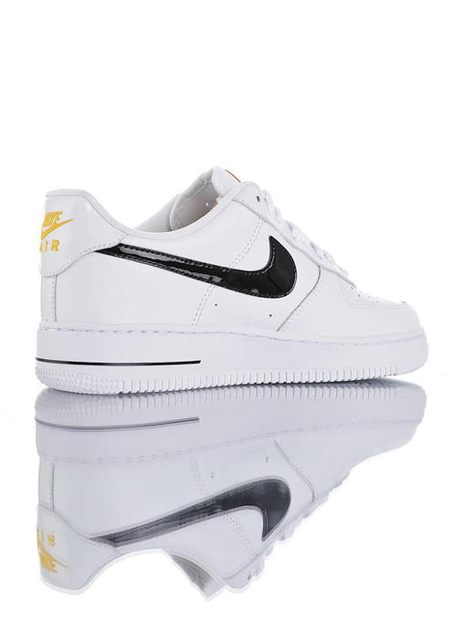 耐克Nike Air Force 1 '07 Lv8 官方新色1982限定 原模具开发打造 采用头层荔枝纹皮革鞋面 内置全掌air sole气垫 空军一号低帮板鞋 皮革白黑黄 商品图2