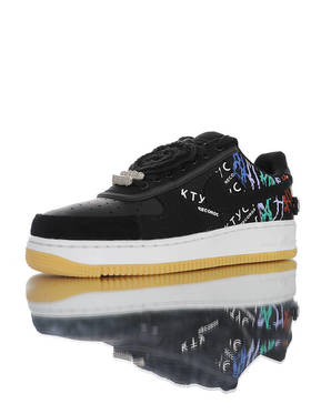 耐克Travis Scott X Nike Air Force 1 Low Zipper 斯科特联乘 多块原厂面料拼接 可拆卸设计拉链装置