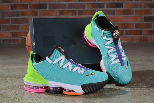 詹姆斯16代低邦 黑酒红 电子绿 白深蓝金 黑七彩 黑彩金 商品图1