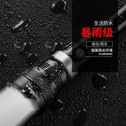 SUPERFIRE神火Y12-S手电筒强光加长远射王可充电超亮多功能户外LED探照灯 商品图1