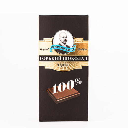 精致牌教授世家100%黑巧克70g 俄罗斯原装进口 商品图0