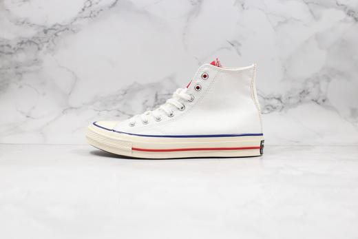 匡威 帆布 高帮 撞色 经典 白色 红蓝色围条 Size ：35--44 商品图0