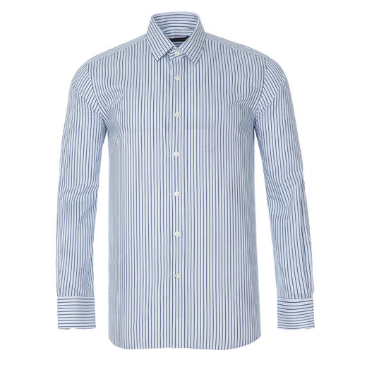 jameskingdom占姆士免烫商务条纹衬衫修身深蓝BA1A7C32806 商品图5