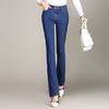 RM-A18春季新品女裤高腰微喇牛仔裤女修身显瘦复古喇叭裤长裤 商品缩略图3