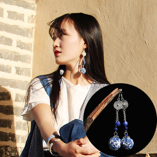 碧云天手工蜡染耳环 |  匠心设计 | 现货  商品图1