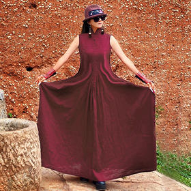 昆山玉碎大摆无袖连衣裙 | 杨丽萍老师同款 | 现货加急发