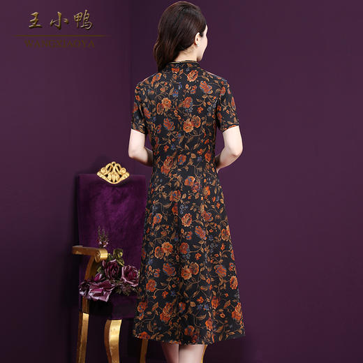 WXY-W-LI-A2062夏装新款重磅真丝莨绸中长款香云纱裙连衣裙 商品图3