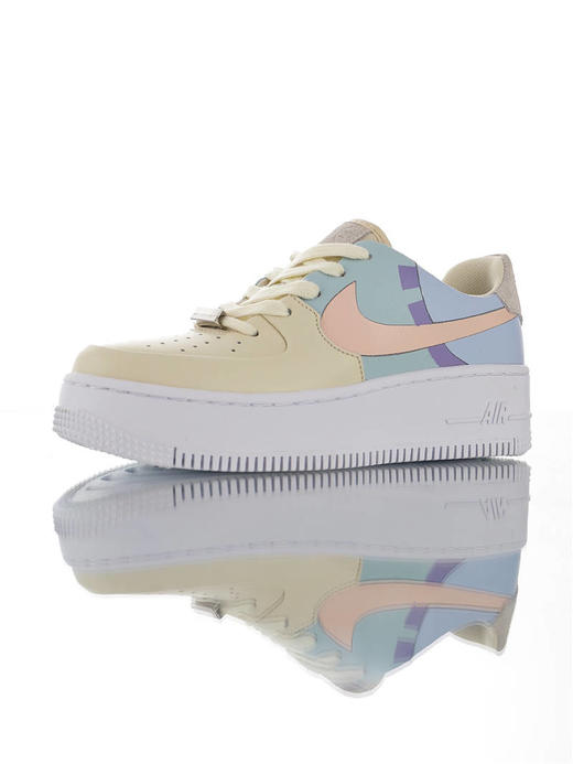 耐克Nike WMNS Air Force 1 Sage Low LX  空军一号女神板鞋拼接胭脂粉紫玉兰银拼接米白浅棕玉宝蓝拼接米白紫粉绿黄拼接米白浅黄兰红紫拼接米白浅粉黑蓝红拼接卡其浅兰紫粉 商品图11
