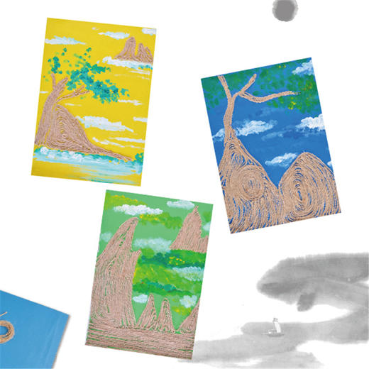 意境山水 幼儿园儿童手工美术创意材料山水画 艺术大师学画画教材 商品图1