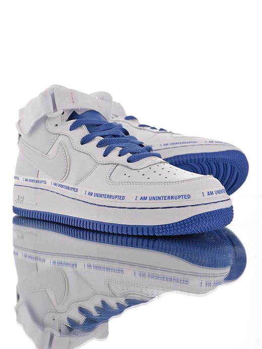 耐克ninterrupted x Nike Air Force 1 詹皇公司联名款 内置全掌air sole气垫 空军一号经典百搭休闲运动板鞋 白宝蓝签名涂鸦3M配色 商品图2