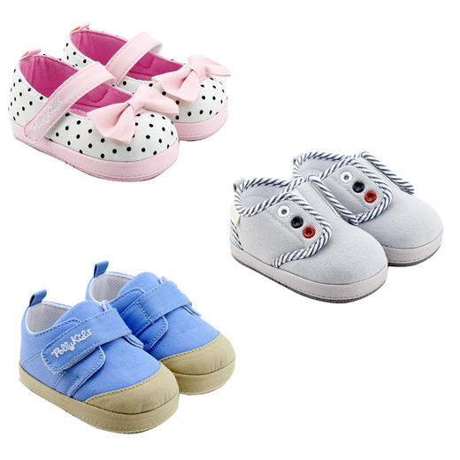 比士尼0字系列婴幼儿宝宝步前鞋男宝女宝软底纯棉布鞋 商品图0