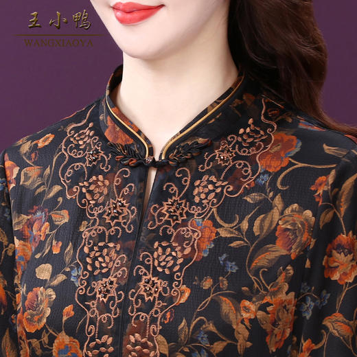 WXY-W-LI-A2062夏装新款重磅真丝莨绸中长款香云纱裙连衣裙 商品图2