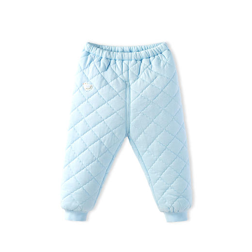 小米米内衣秋冬加厚保暖舒适绗缝夹棉家居长裤两用裤 商品图4