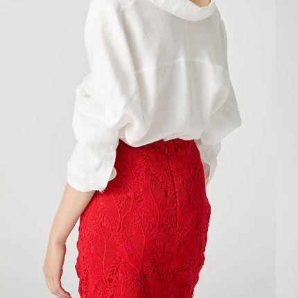 E191163143  时尚铅笔裙红色半身裙 商品图2