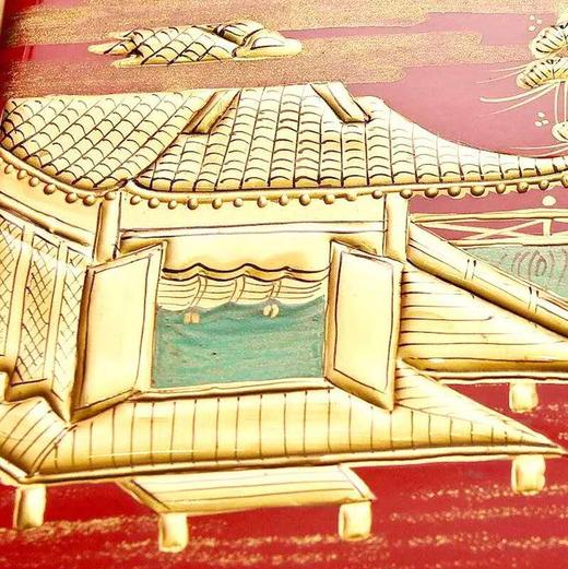 【梵谷漆器】亭台楼阁堆漆彩绘食盒 商品图2