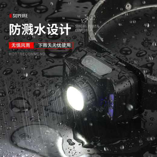 SUPERFIRE神火HL18头灯变焦强光夜钓感应led可充电户外超亮迷你钓鱼灯 商品图2
