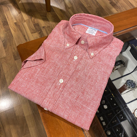  BROOKS BROTHERS/布克兄弟 男亚麻短袖衬衫(REGENT FIT) 商品图3