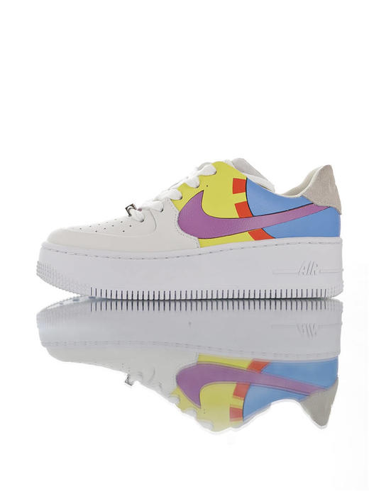 耐克Nike WMNS Air Force 1 Sage Low LX  空军一号女神板鞋拼接胭脂粉紫玉兰银拼接米白浅棕玉宝蓝拼接米白紫粉绿黄拼接米白浅黄兰红紫拼接米白浅粉黑蓝红拼接卡其浅兰紫粉 商品图6