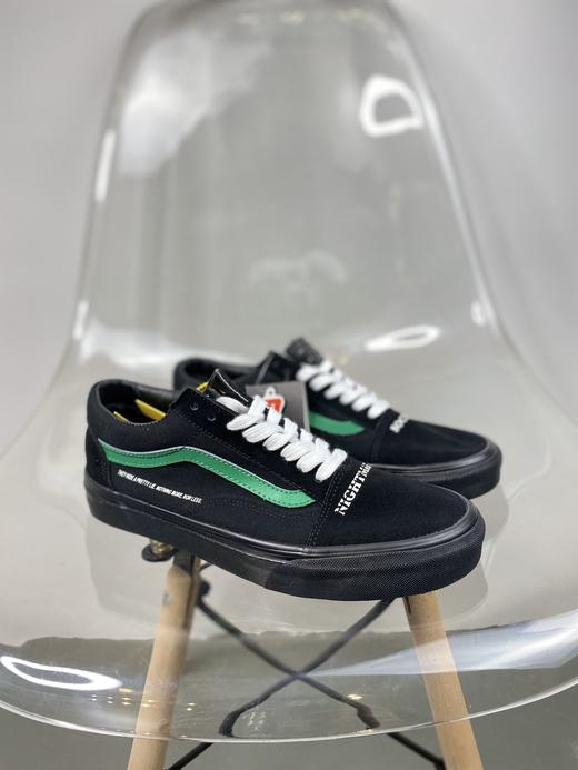 Vans Nightmare Society 联名款梦魇黑绿男女板鞋 型号：AS34  尺码：36-44 带半码 工艺：硫化1:1（重量1:1、真标、原钢印、材质标、鞋型标、合格证） 商品图0