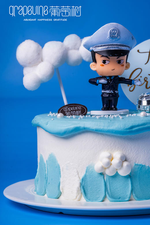 警察老公生日蛋糕图片图片