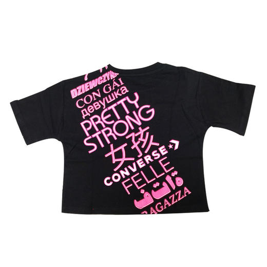 Converse匡威童衣短袖新款女童纯棉圆领短袖T恤小童92122TS030大童92112TS030 商品图2
