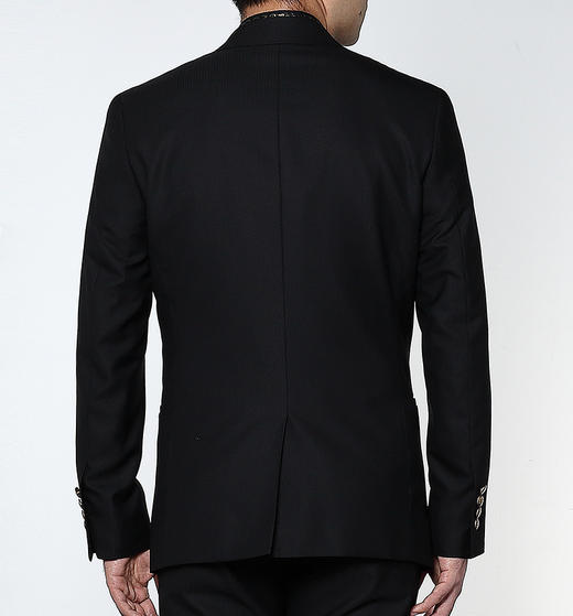 Marco Azzali 黑色烫金枪驳头相拼套西 A3701200 商品图3