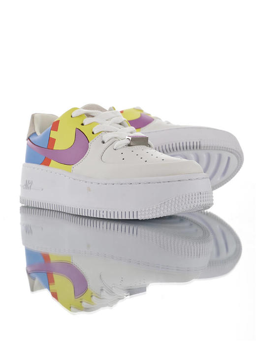 耐克Nike WMNS Air Force 1 Sage Low LX  空军一号女神板鞋拼接胭脂粉紫玉兰银拼接米白浅棕玉宝蓝拼接米白紫粉绿黄拼接米白浅黄兰红紫拼接米白浅粉黑蓝红拼接卡其浅兰紫粉 商品图7