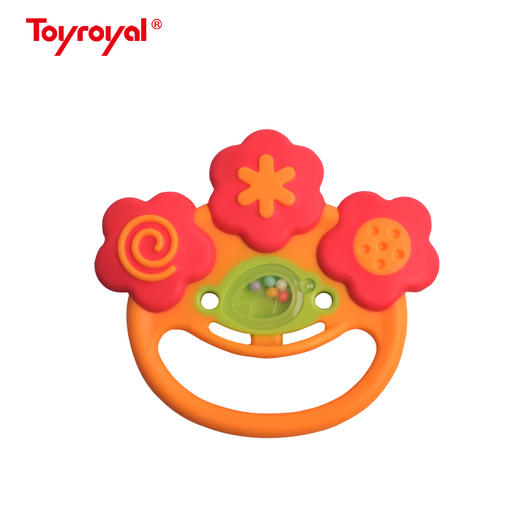 Toyroya日本皇室玩具 宝宝软胶牙胶手抓摇铃可啃咬无毒咬咬乐TRY-TR3191-3358 商品图3