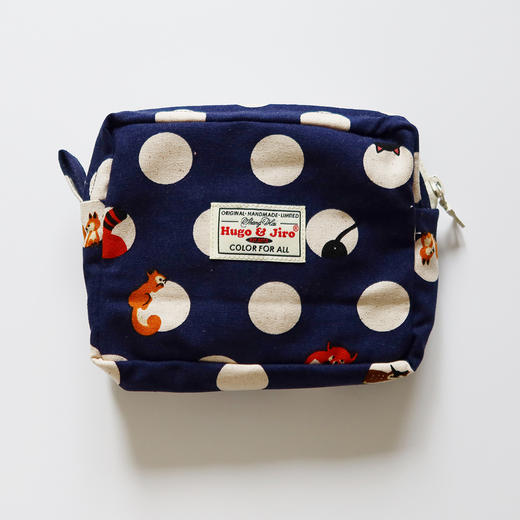 HUGOJIRO化妆包插画波点小动物 商品图2