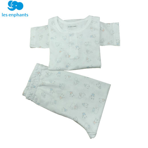 丽婴房-内衣类（春）C9两粒扣套装宽口 超薄提条小象和 商品图1