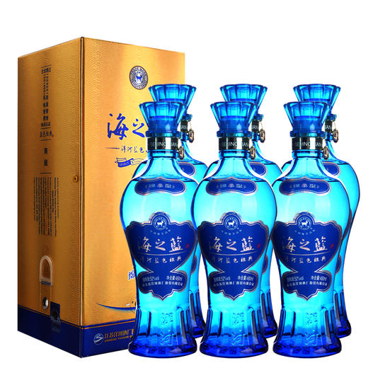 直播专用洋河蓝色经典海之蓝52度绵柔型白酒本商城规格1件即为1瓶