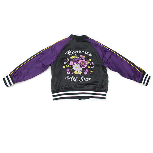Converse匡威上衣秋冬款女童繁花刺绣夹克棒球外套73122WJ054 商品图1