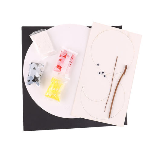 儿童水彩颜料喷画 月光下的猫头鹰幼儿园美术粘贴画材料制作 商品图3