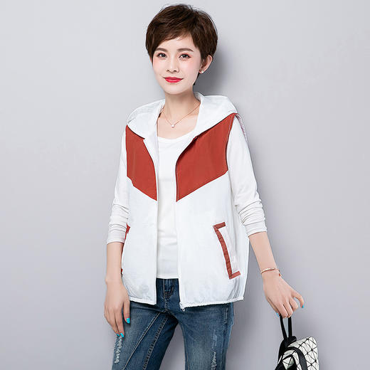 MQ-1269-026春夏新款薄短款连帽宽松外穿马甲背心YY 商品图1