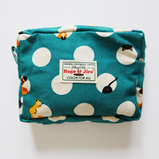 HUGOJIRO化妆包插画波点小动物 商品图0