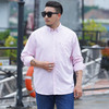 【新款DM】大依优型大码衬衣多色大码长袖衬衫男显瘦宽松透气上衣绅士休闲商务 商品缩略图3