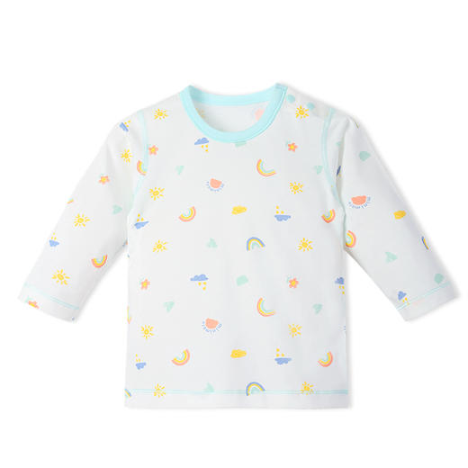 春季新款小米米婴儿上衣 男女宝宝莫代尔春夏居家开肩上衣夏季MIM-YU210 商品图2