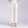 MQ-1196-2005夏薄款松紧高腰棉麻九分中老年亚麻长裤YY 商品缩略图1