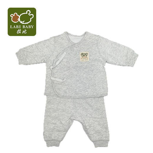 拉比-童衣类（秋）C9家居柔棉斜衿服套装玫瑰红 商品图0