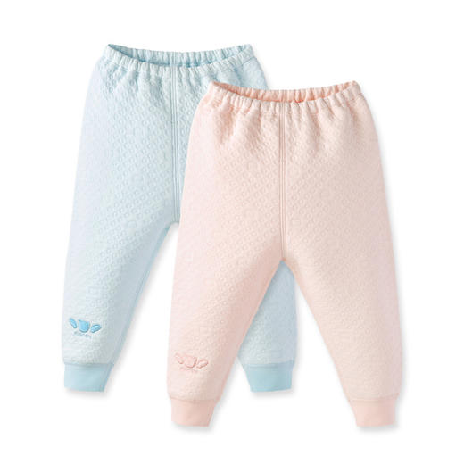 小米米内衣秋冬男女童夹丝空气层保暖可拆密裆两用长裤 商品图2