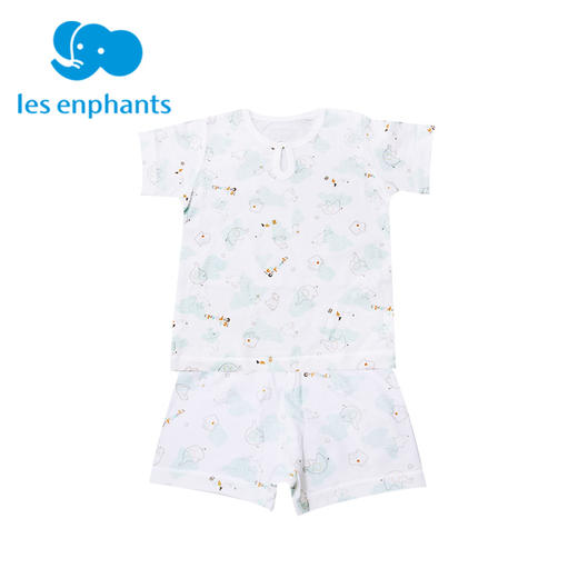 丽婴房-内衣类（夏）B8一粒扣短袖套装 环球小象 商品图3