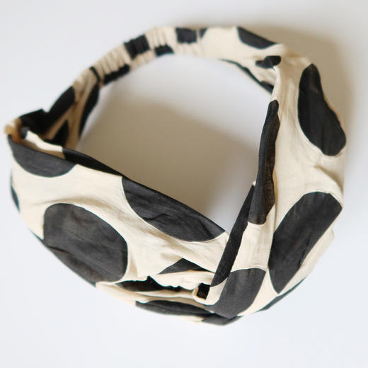 HUGOJIRO宽版发带插画复古波点 商品图2