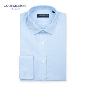 Jameskingdom占姆士男士商务免烫浅蓝长袖衬衫BA1A8C114