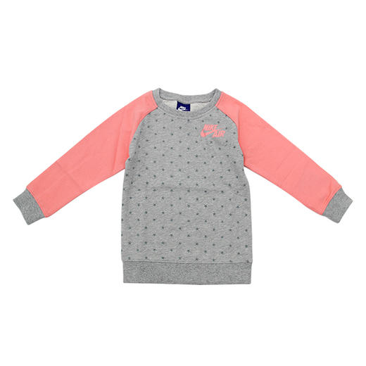 耐克-童衣类（秋）A7NIKE YA3女小童圆领套头卫衣正黑色 商品图0